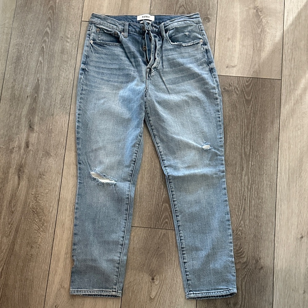 Pistola Light Blue Straight Leg Jeans
